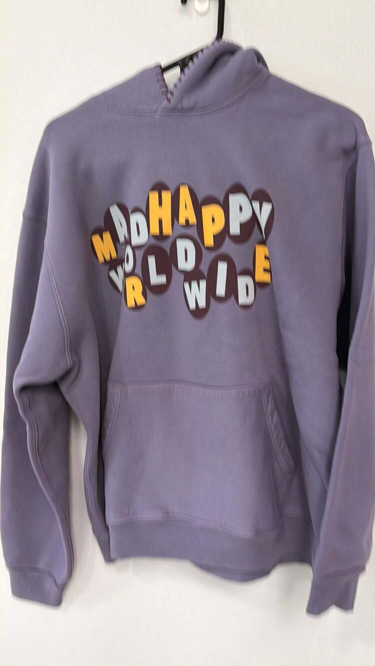 Madhappy Worldwide Fleece Hoodie in Purple